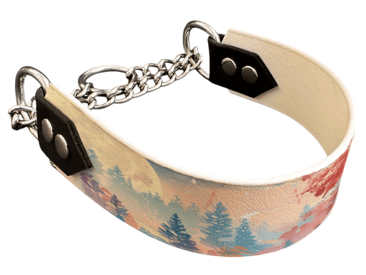 L'atelier du Fourmilier Martingales 295 Martingale pour chien en BioThane® imprimé – Collection paysage– 38mm