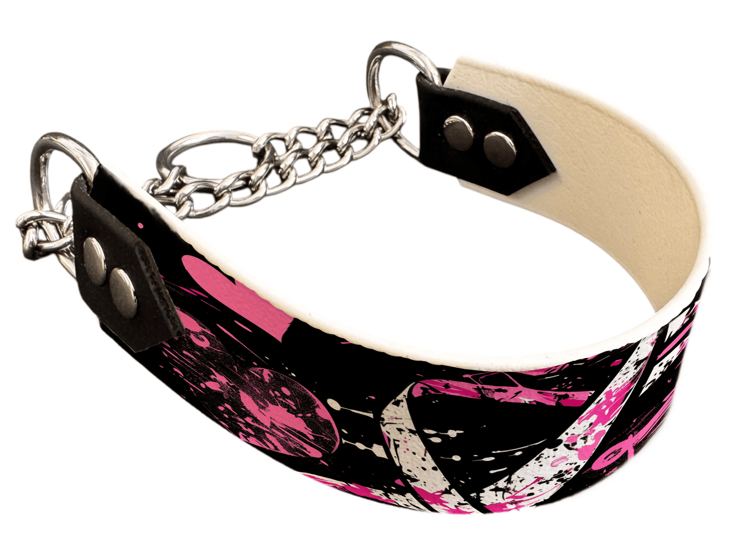 L'atelier du Fourmilier Martingales 40 305 Martingale pour chien en BioThane® imprimé – Collection abstrait – 38mm
