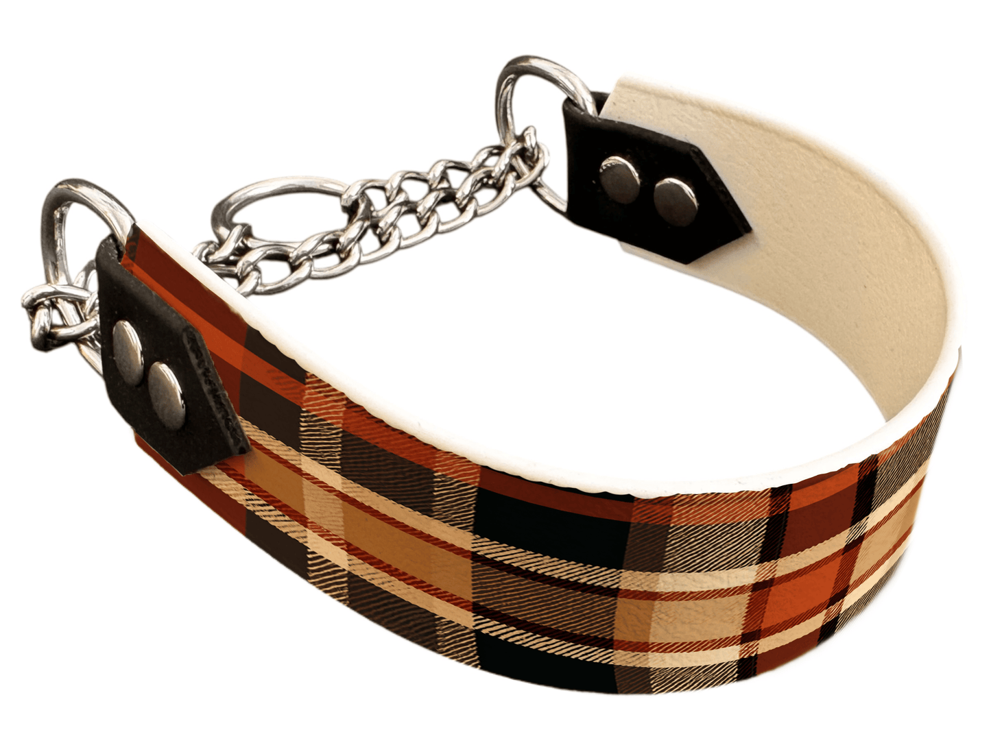L'atelier du Fourmilier Martingales 40 389 Martingale pour chien en BioThane® imprimé – Collection tartan– 38mm
