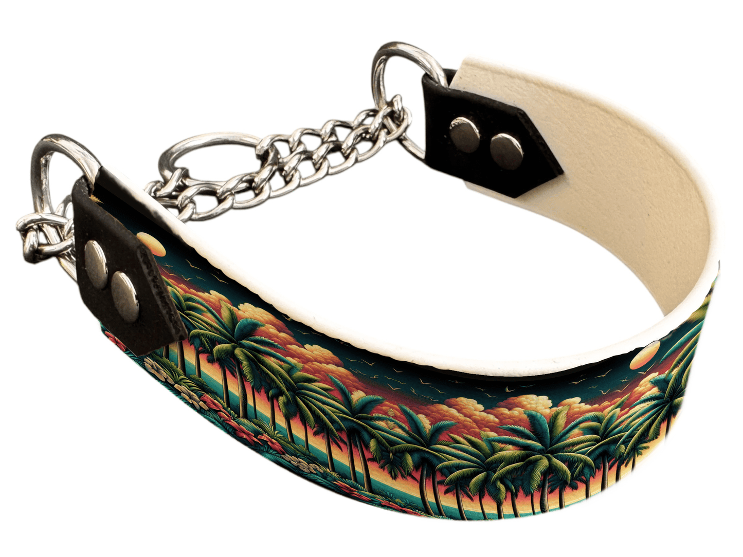 L'atelier du Fourmilier Martingales 52 Martingale pour chien en BioThane® imprimé – Collection paysage– 38mm