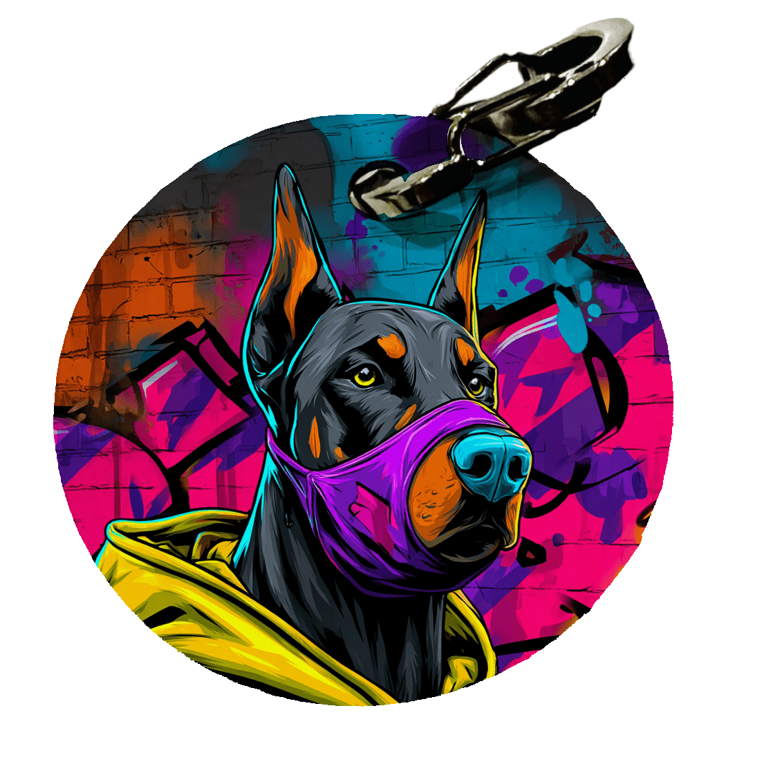 L'atelier du Fourmilier médaille Petite / super dog Médaille Dobermann personnalisée – 2 tailles – L'Atelier du Fourmilier