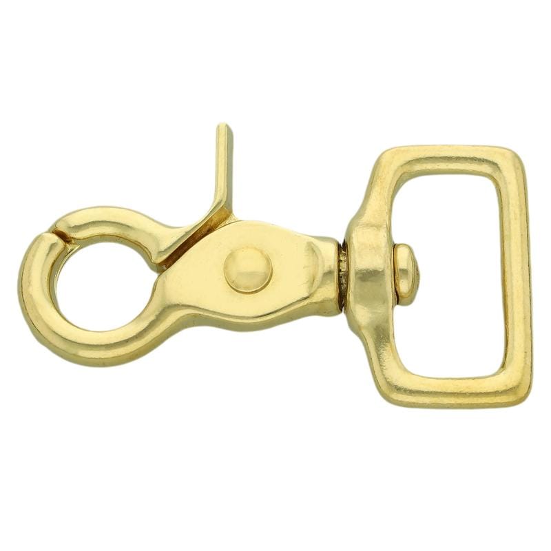 Atelier du Fourmilier Mousqueton Mousqueton mexicain doré 25 mm – Laiton poli – 66 mm – bouclerie a l'unité