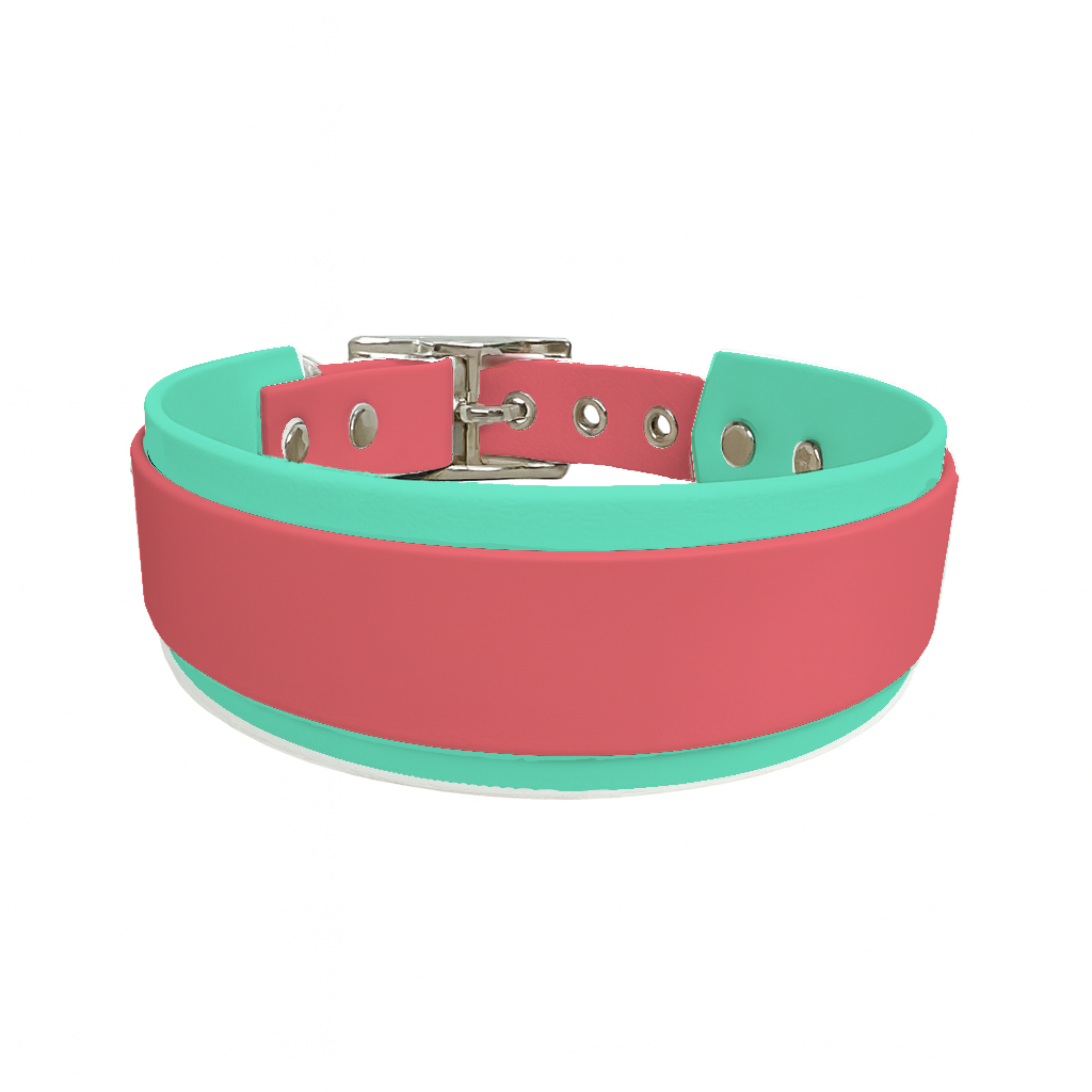 Collier Large double en BioThane® – 25 mm / 19 mm – coloris personnalisable