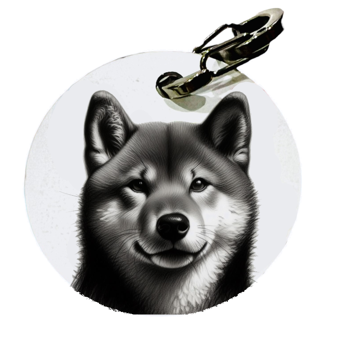 Médaille personnalisée pour Shiba Inu - L'Atelier du Fourmilier