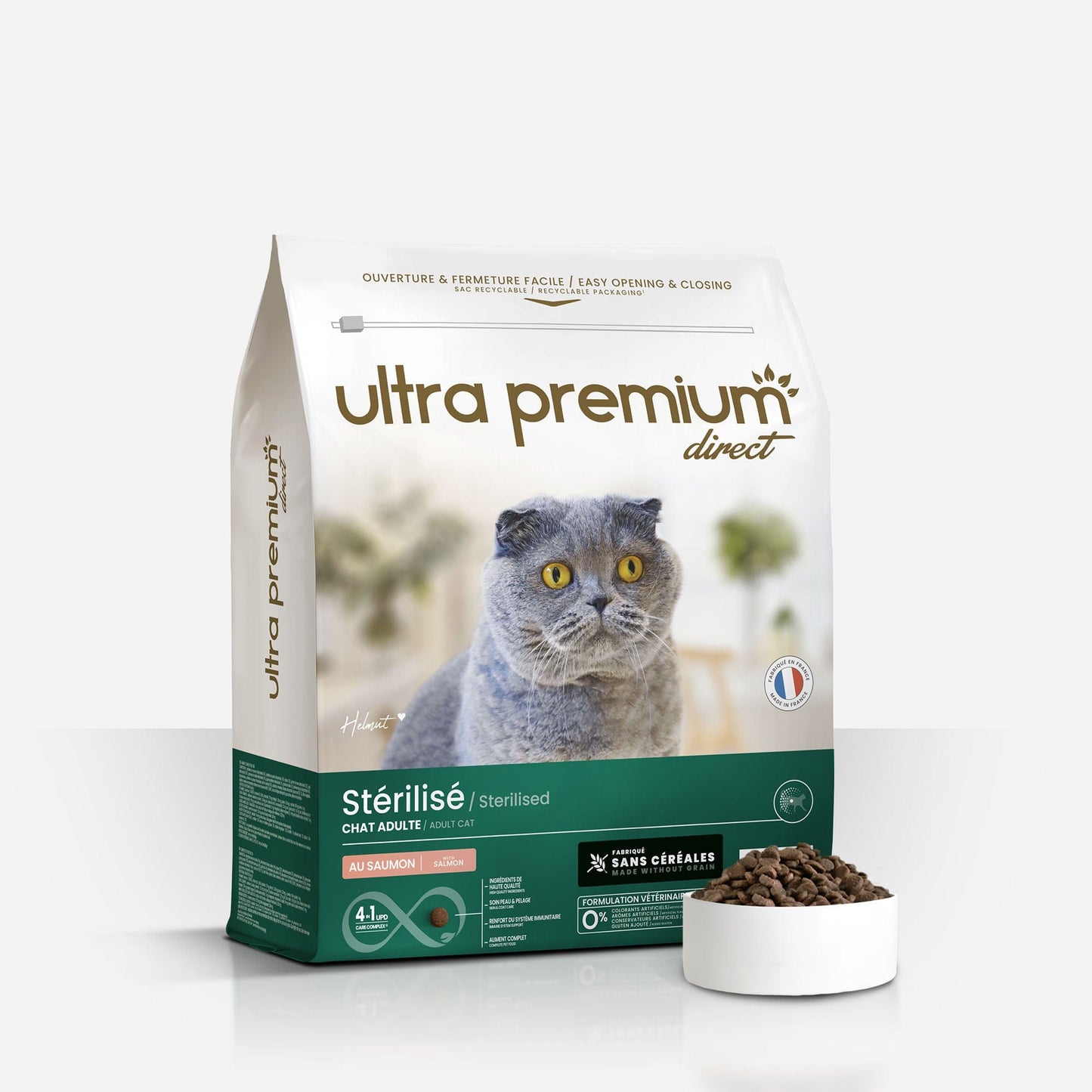 Ultrapremium Ultrapremium Croquettes Chat Saumon - Sans Céréales - Pour Chat Stérilisé