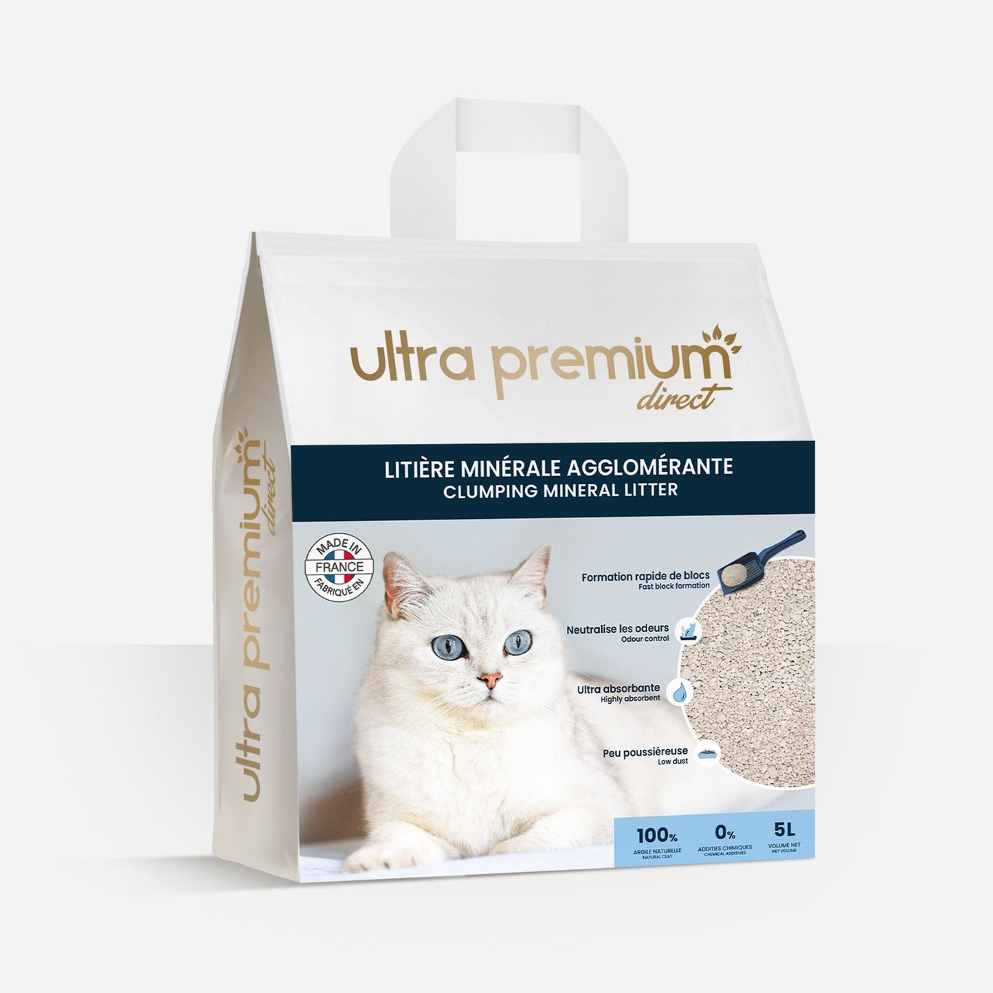 Ultrapremium Ultrapremium Litière minérale agglomérante 5L - 100% argile naturelle