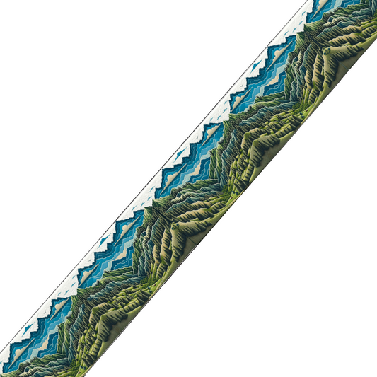 BioThane imprimé - Montagnes Graphiques Dégradées