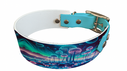 Collier bicolore large pour chien en BioThane® imprimé – Collection paysage– 38/25 mm