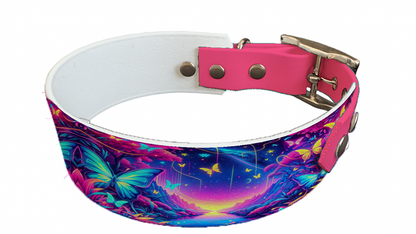 Collier bicolore large pour chien en BioThane® imprimé – Collection insectes– 38/25 mm
