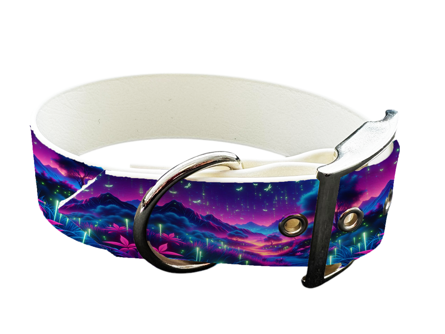 Collier large pour chien en BioThane® imprimé – Collection paysage– 25mm
