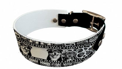 Collier bicolore large pour chien en BioThane® imprimé – Collection chiens– 38/25 mm
