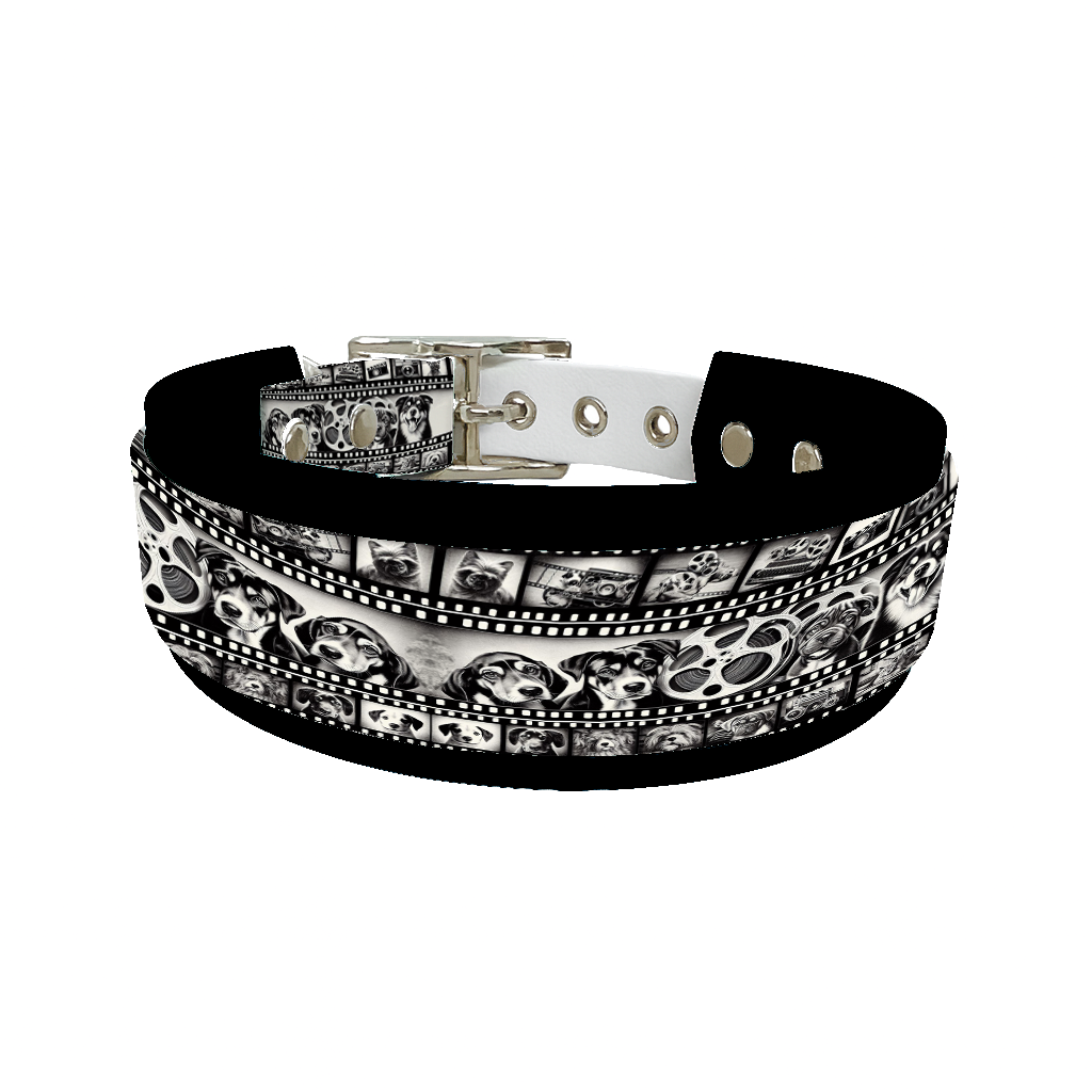 Collier double large pour chien en BioThane® imprimé – Collection chiens– 38/25 mm