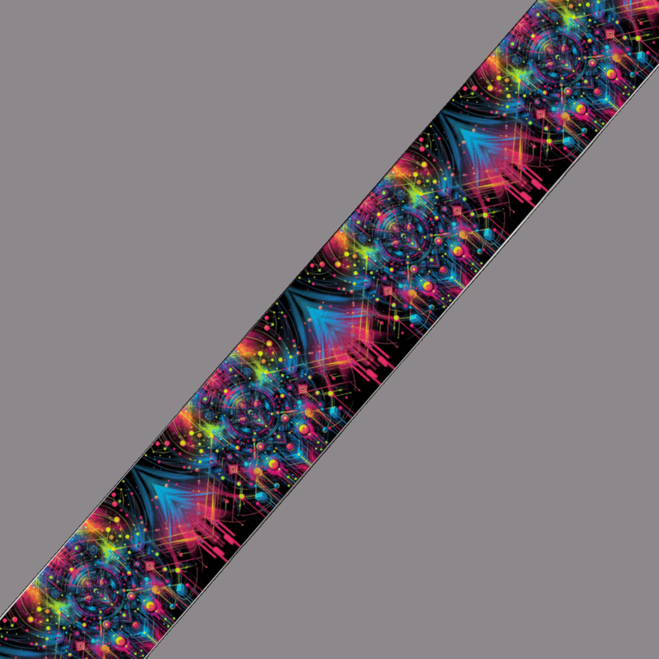 BioThane imprimé – Abstrait néon multicolore