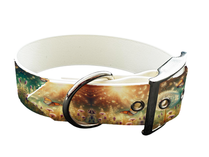 Collier large pour chien en BioThane® imprimé – Collection plantes et fleurs – 19mm