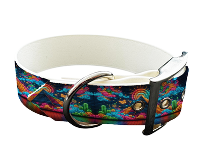 Collier large pour chien en BioThane® imprimé – Collection Tribal – 19mm
