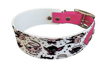 Collier bicolore large pour chien en BioThane® imprimé – Collection Halloween– 38/25 mm