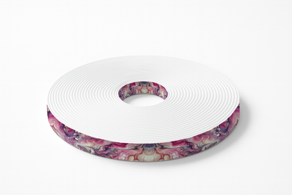 Sangle en BioThane® imprimée – Motif marbré rose