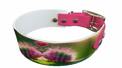 Collier bicolore large pour chien en BioThane® imprimé – Collection insectes– 38/25 mm