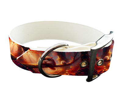 Collier large pour chien en BioThane® imprimé – Collection monstres et créatures imaginaires– 25mm