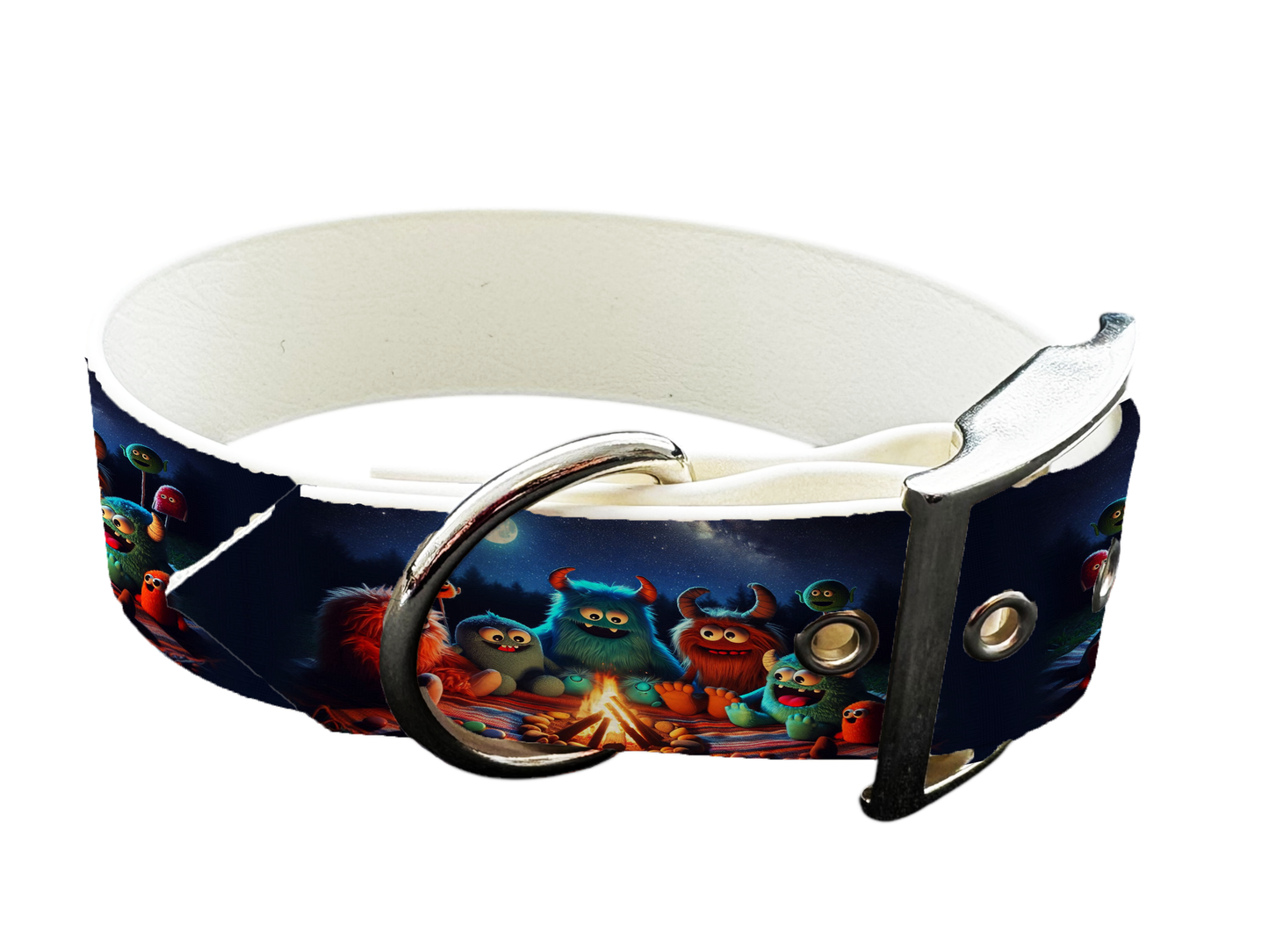 Collier large pour chien en BioThane® imprimé – Collection monstres et créatures imaginaires– 25mm