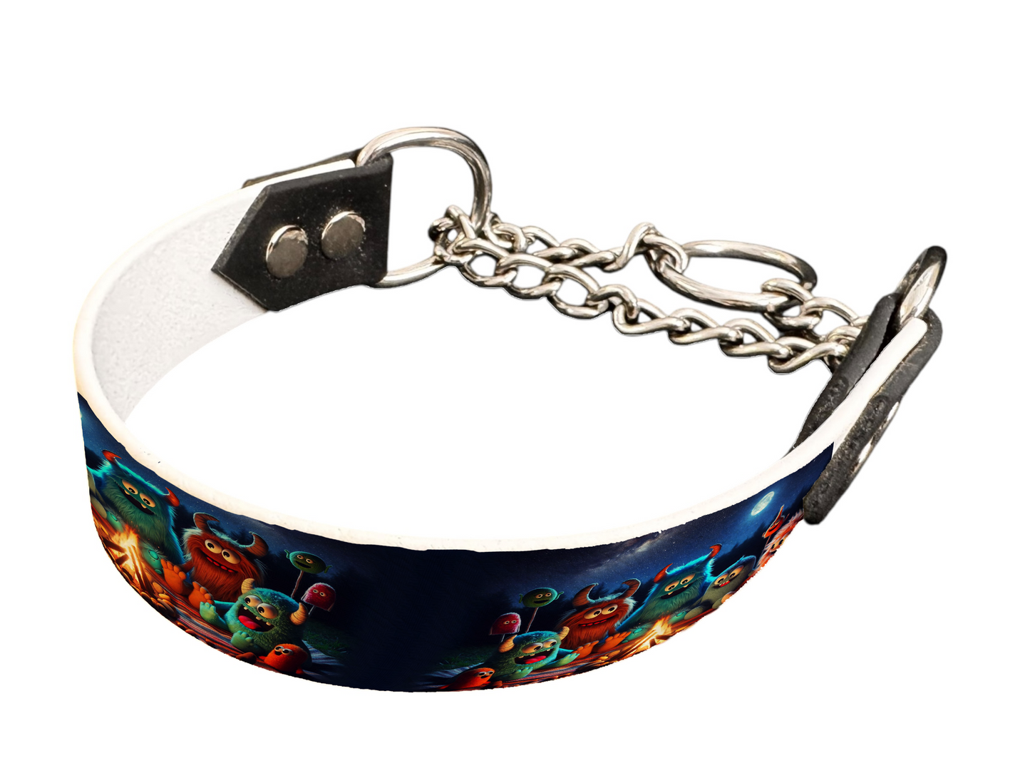 martingale pour chien en BioThane® imprimé – Collection monstres et créatures imaginaires– 25mm