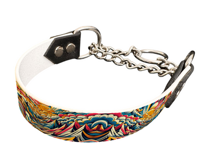 Martingale pour chien en BioThane® imprimé – Collection abstrait – 25mm