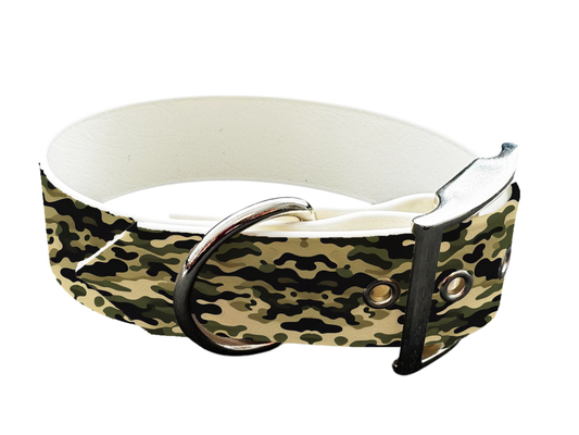 Collier  large pour chien en BioThane® imprimé – Collection camouflage– 19mm