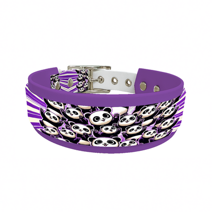 Collier double large pour chien en BioThane® imprimé – Collection animaux pop/kawaii – 38/25 mm