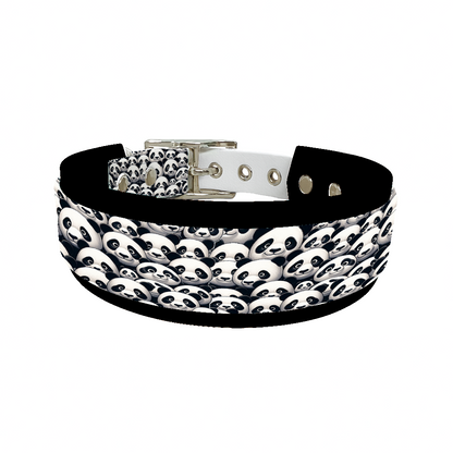 Collier double large pour chien en BioThane® imprimé – Collection animaux pop/kawaii – 38/25 mm