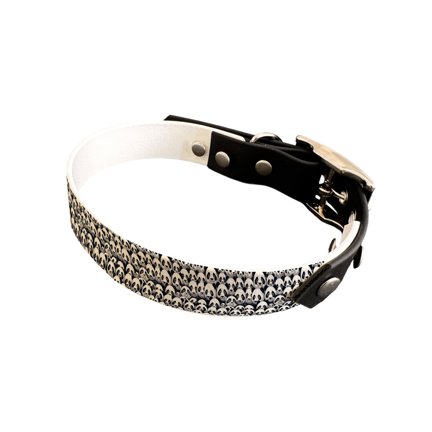 Collier bicolore large pour chien en BioThane® imprimé – Collection animaux pop/kawaii – 25 mm