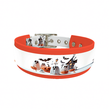 Collier double large pour chien en BioThane® imprimé – Collection Halloween– 38/25 mm