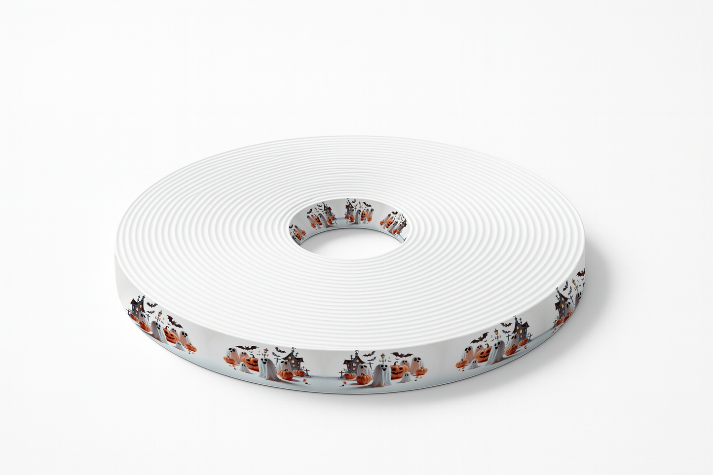 BioThane® imprimé - Halloween Fantômes & Maison Hantée (19mm, 25mm ou 38mm)