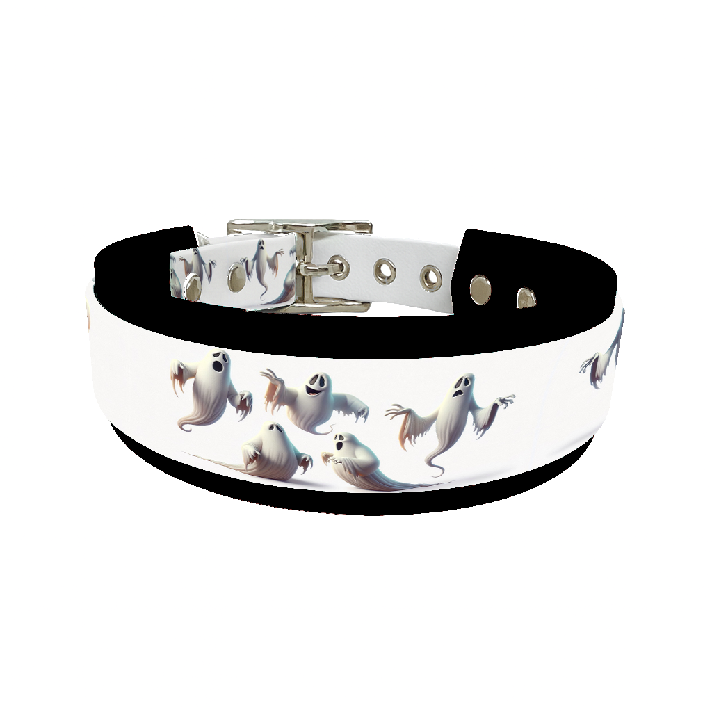 Collier double large pour chien en BioThane® imprimé – Collection Halloween– 38/25 mm