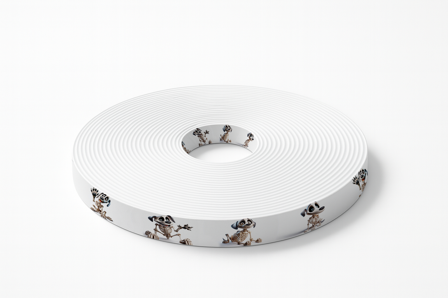 BioThane® imprimé – Chiens Squelettes Cartoon (Halloween)