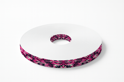 Sangle BioThane® imprimée – Motif Camouflage Tropical Rose