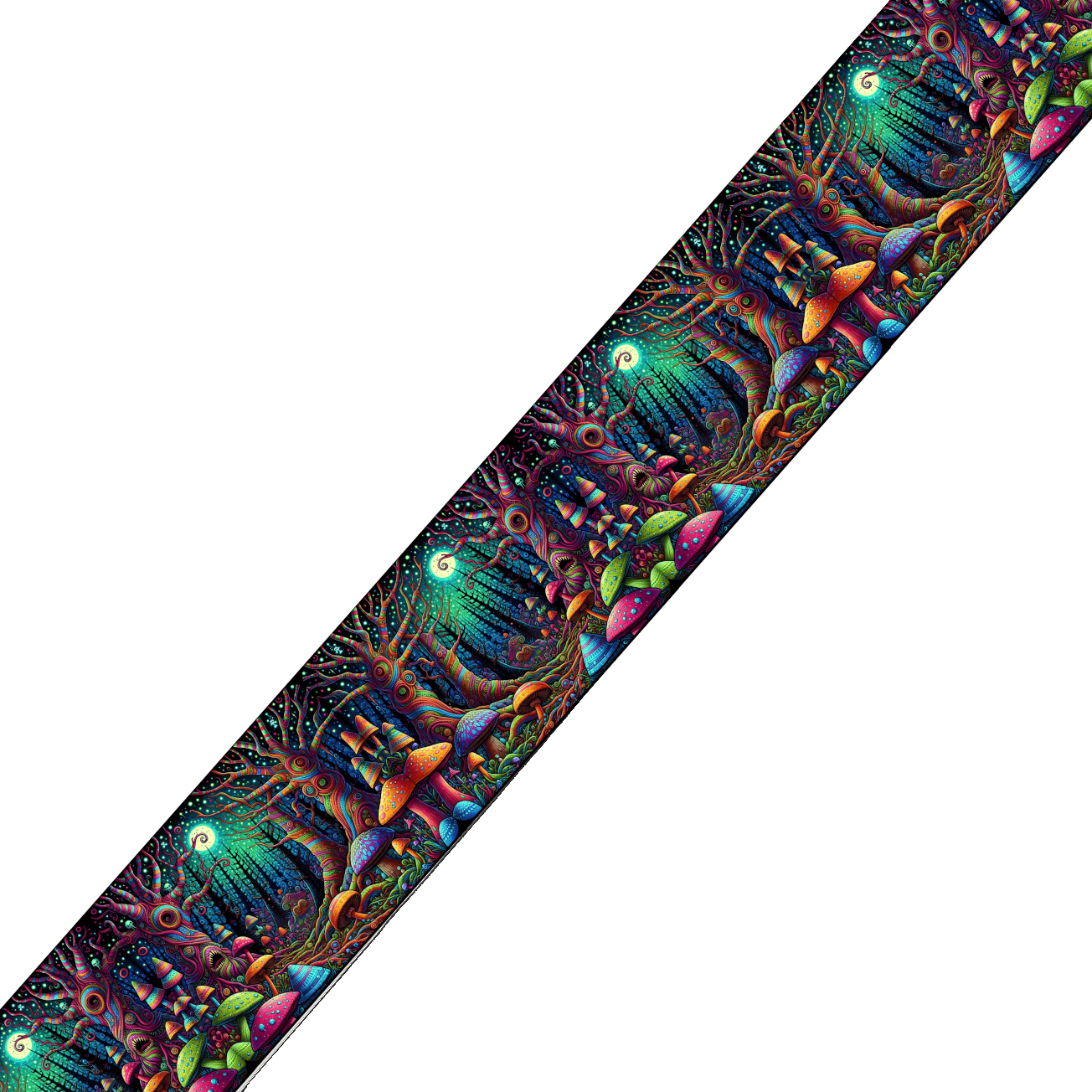 Martingale pour chien en BioThane® imprimé – Collection forêt enchantée – 25mm