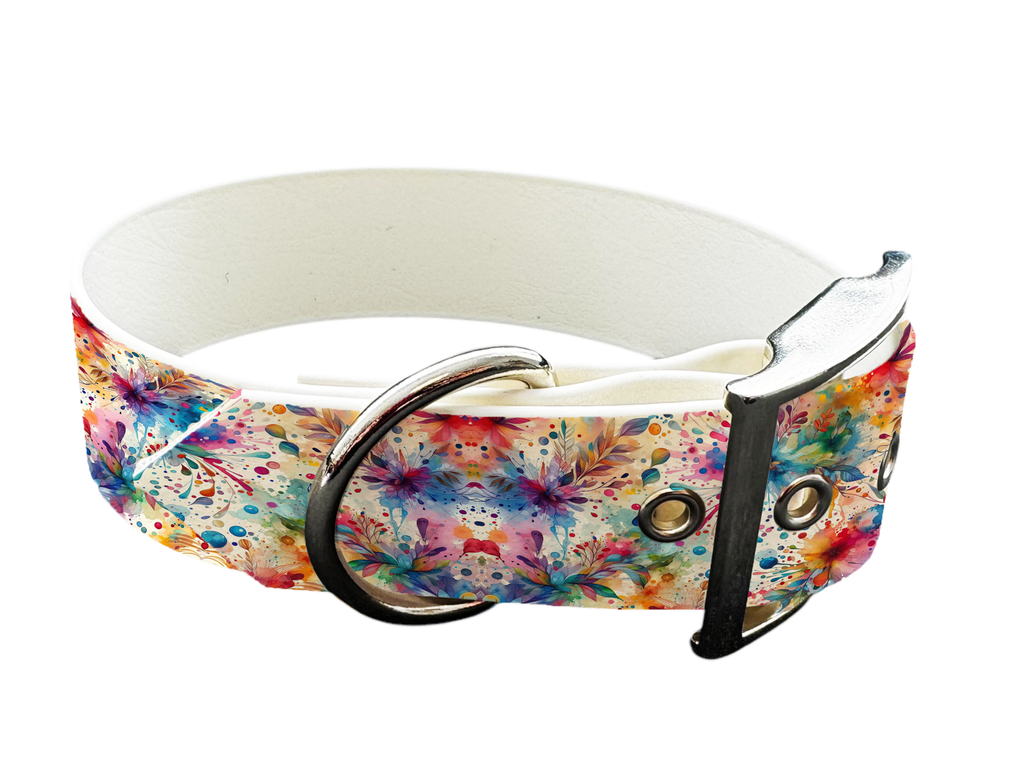 Collier large pour chien en BioThane® imprimé – Collection abstrait – 38mm
