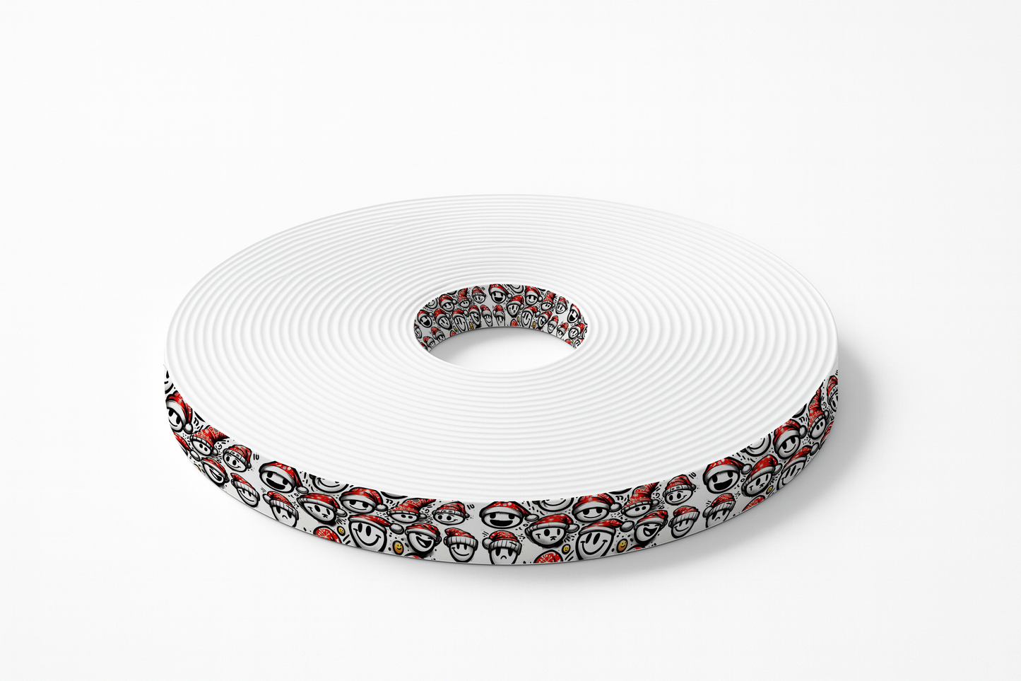 BioThane imprimé - Émoticônes de Noël stylisées (édition hiver)