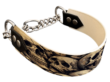 Martingale pour chien en BioThane® imprimé – Collection tête de mort– 38mm