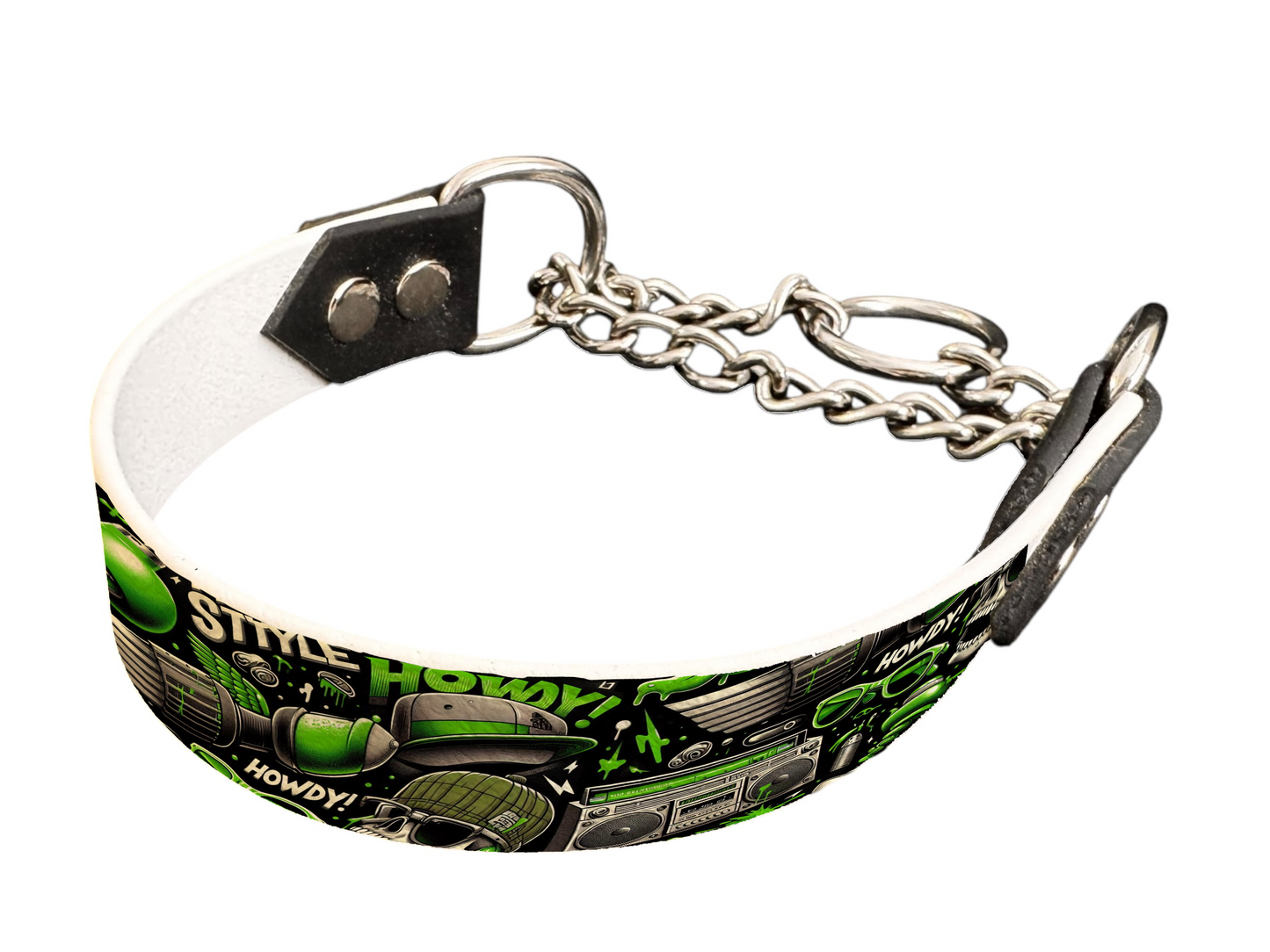 Martingale pour chien en BioThane® imprimé – Collection pop art– 25mm