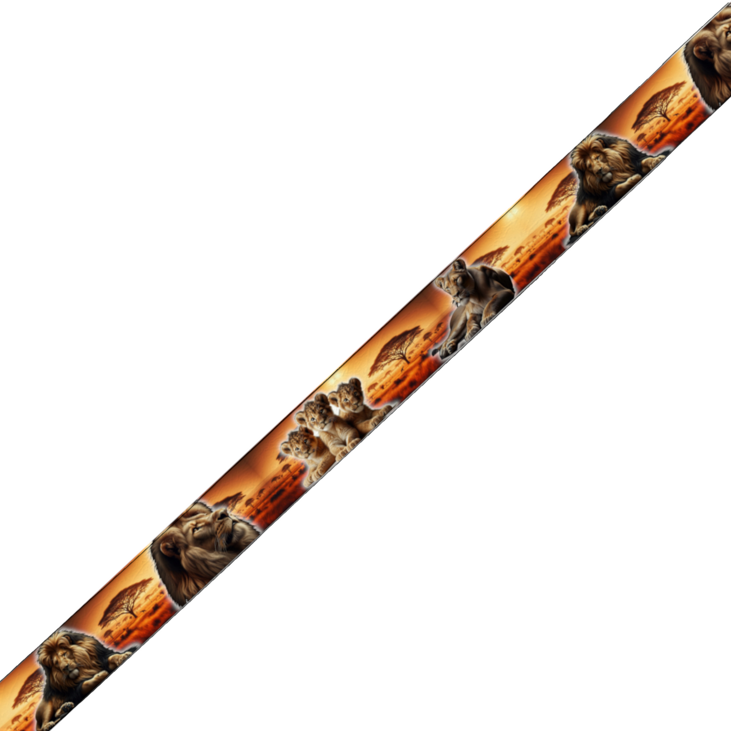 Collier double large pour chien en BioThane® imprimé – Collection animaux sauvages– 38/25 mm
