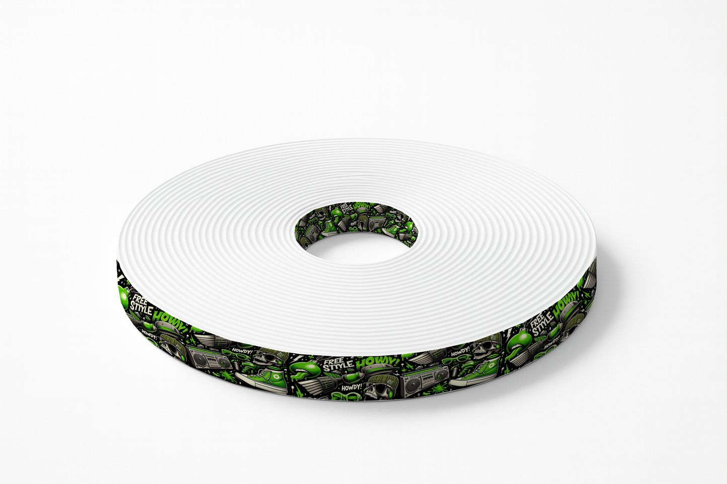 BioThane® imprimé - Motif "Street Freestyle Vert"