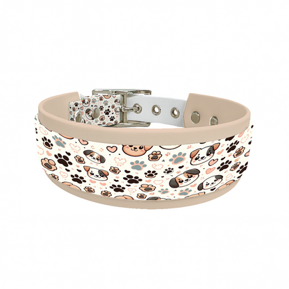 Collier double large pour chien en BioThane® imprimé – Collection chiens– 38/25 mm