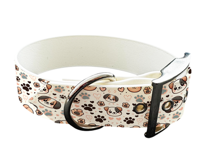 Collier large pour chien en BioThane® imprimé – Collection chiens– 38mm