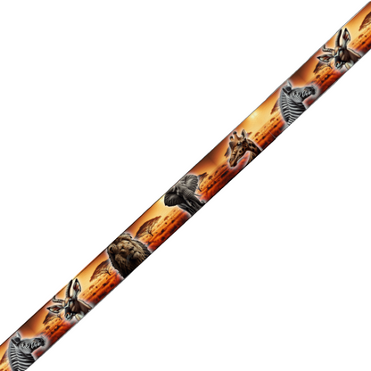 Collier double large pour chien en BioThane® imprimé – Collection animaux sauvages– 38/25 mm