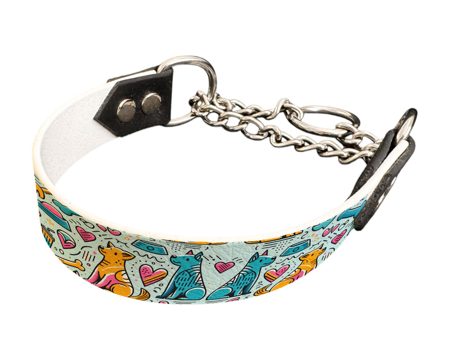 Martingale pour chien en BioThane® imprimé – Collection chiens– 25mm
