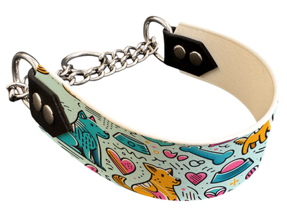 Martingale pour chien en BioThane® imprimé – Collection chiens– 38mm