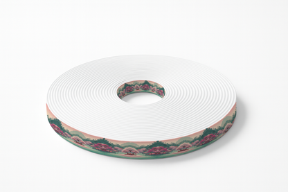 BioThane imprimé – Paysage Enchanteur Rose & Vert