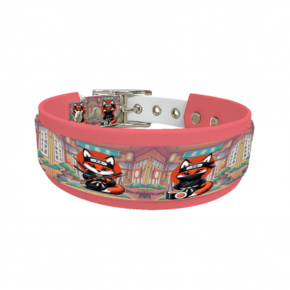 Collier double large pour chien en BioThane® imprimé – Collection animaux pop/kawaii – 38/25 mm