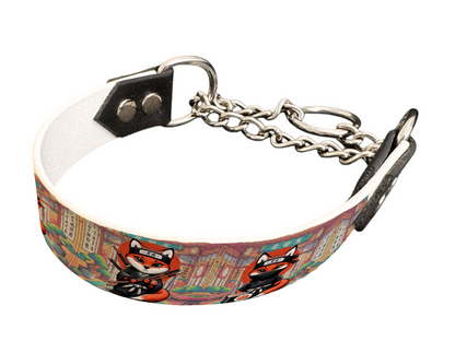 Martingale pour chien en BioThane® imprimé – Collection animaux pop/kawaii – 25mm